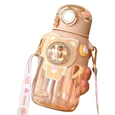 680ml プラスチックの水瓶 ストロー付き バック・トゥ・スクール 紫 カスタムカラー