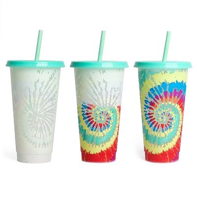 プロモーション ギフト 繰り返し使用可能な BPA 無料 カスタムプリント 蓋とストローのプラスチックコーヒーカップ