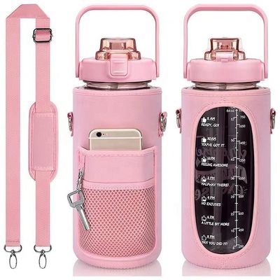 プラスチック製の水瓶 収納用袖 動機付け用ストロー タイムマーカー 2000ml ボトル