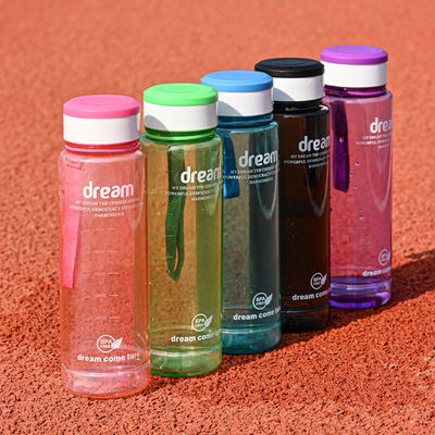 直接飲酒 1L 環境に優しいフィットネススポーツ BPA 無 容量マーク付きポータブルボトル