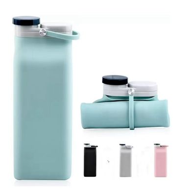 カスタムロゴ 折りたたむシリコン飲料水瓶 ビジネスプレゼントに最適