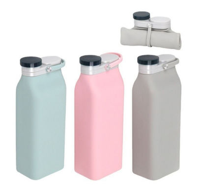 再利用可能な水瓶 ファッション 600ml 折りたたむシリコン水瓶 簡単に持ち運び可能