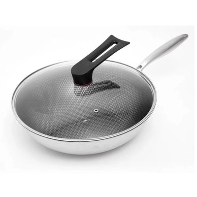 ステンレス鋼製の三層式 覆い付き 粘りしない ウォーク 双面のハニコム 揚げ皿