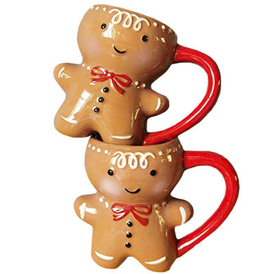 環境に優しい300ml クリスマスセラミックミルクカップ 可愛い3D漫画茶杯デザイン