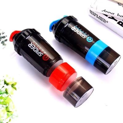 オーダーメイドロゴ 2層 ジム タンパク質シェイカーのボトル 錠剤オーガナイザーと保存 16oz