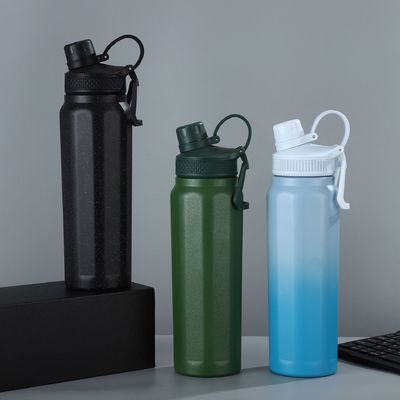 パウコンブルー 掃除用 スポーツ用 熱水瓶 ステンレス スポーツ用 水瓶 手柄付き