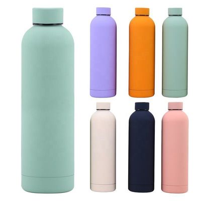 304ステンレス鉄 500ml スポーツカップ ゴムペイント PP食品グレード蓋付き水瓶