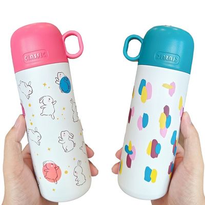 ステンレス鋼 子供用水瓶 500ml カスタムパターンと蓋付き 可愛いタンブラーカップ