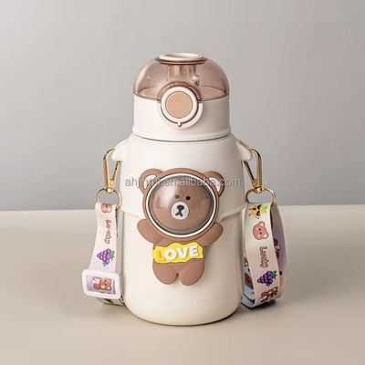 ピンク/ブルー/シアン/紫色 ステンレス鋼の双壁式 子供用サーモスカップ ストロー蓋付き