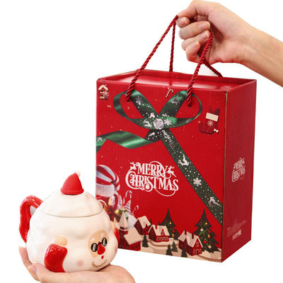 クリスマス カスタム ノルディック セラミック カフェカップ 400ml 容量 サンタクロースデザイン