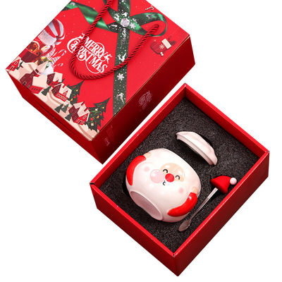 クリスマス カスタム ノルディック セラミック カフェカップ 400ml 容量 サンタクロースデザイン