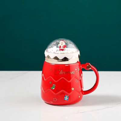 2024年 クリスマスのスノーボール セラミックカップ ギフトセット すべてのアクセサリーと可愛いカップ