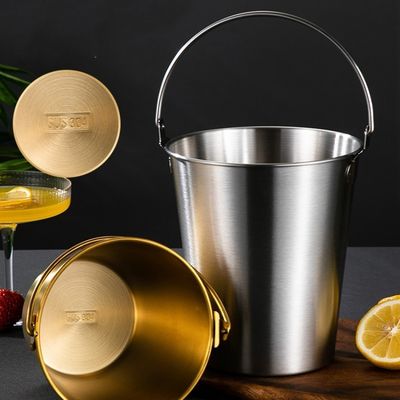 メタルアイスバケツ 1L ビール シャンパン バケツ スナックとフライドチキン用のハンドル付き