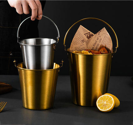 メタルアイスバケツ 1L ビール シャンパン バケツ スナックとフライドチキン用のハンドル付き