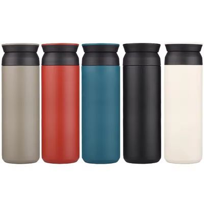 蓋とハンドル 350ml/500ml容量を持つダブルウォールステンレスステールタンブラーカップ