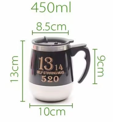 便利なポータブル 電気 混ぜたコーヒー ミルク ボトル 450ml ステンレス スチール トンブラー