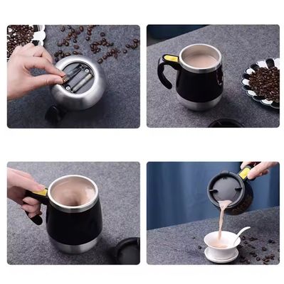 便利なポータブル 電気 混ぜたコーヒー ミルク ボトル 450ml ステンレス スチール トンブラー
