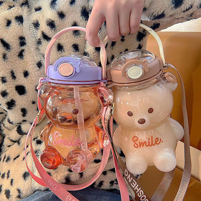 日常 生活 家 かわいい デザイン スタイル BPA 無料 ストローとハンドル付きの屋外用水瓶