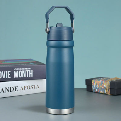 ストレートカップ カスタムロゴ ホットトラベル 500ml 650Ml ダブルウォールステンレス スポーツ水瓶 ハンドル付き