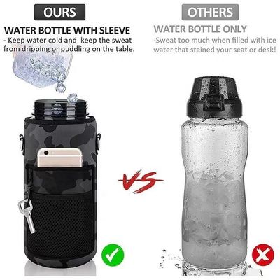 プラスチック製の水瓶 収納用袖 動機付け用ストロー タイムマーカー 2000ml ボトル