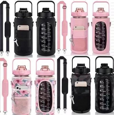 プラスチック製の水瓶 収納用袖 動機付け用ストロー タイムマーカー 2000ml ボトル