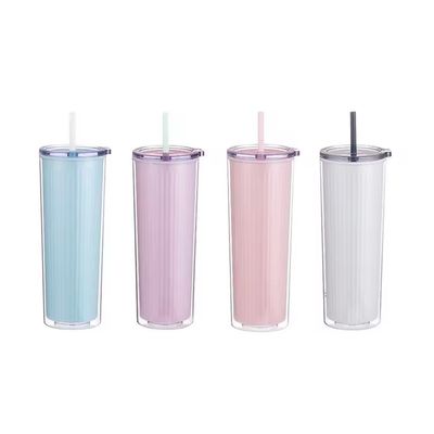 24オンス 環境に優しい カラフルなプラスチック アクリル水瓶 ダブルウォール タンブラーカップ