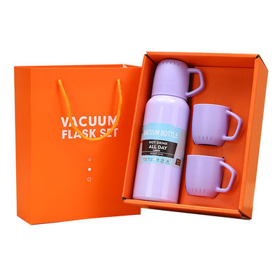 カスタム ビジネス ギフト セット ステンレス スチール 550ml 3蓋の真空隔熱ボトル