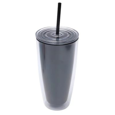 直接飲める 750mlの水瓶 蓋とストローのコーヒーカップ