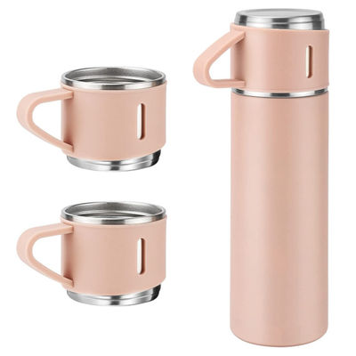 500ml ダブルウォールステンレス鋼 ポータブルボトルセット 2 カフェカップ ビジネス ギフト セット