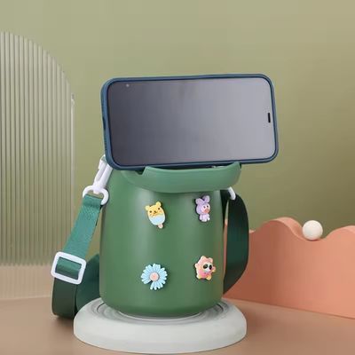 漫画デザイン 800ml ビッグベリーカップ 絶縁式 キッズ 可愛い真空瓶 ストローのサーモス