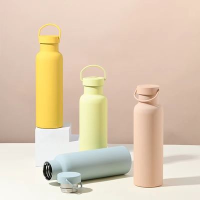 固体色 スポーツ用 断捨離用 ステンレス 掃除用 ボトル ハンドル付き 絶縁カップ