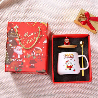 クリスマスプレゼント 陶器用カップ 400ml リユースポルセラン カフェカップの装飾