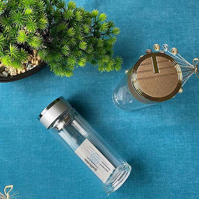 直飲用 BPAフリーボロシリケート茶インフューザー フィルタ付きガラス水瓶 300 ml