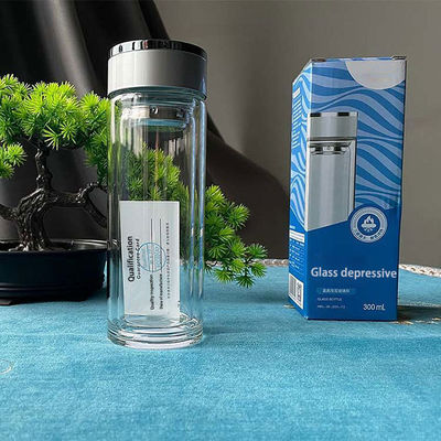 直飲用 BPAフリーボロシリケート茶インフューザー フィルタ付きガラス水瓶 300 ml
