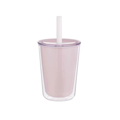 直接飲める 壁が2つある プラスチック製の水瓶 容量が大きい 蓋付きの飲料カップ