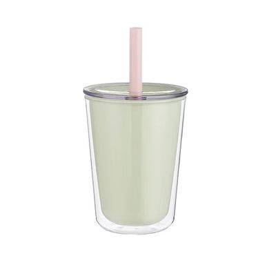 直接飲める 壁が2つある プラスチック製の水瓶 容量が大きい 蓋付きの飲料カップ