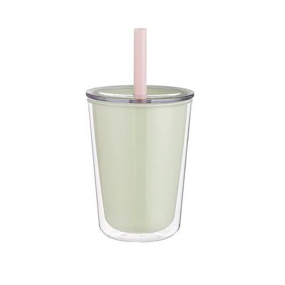 720ml 容量 ダブル 壁 プラスチック 水瓶 ストロー 容量 大杯