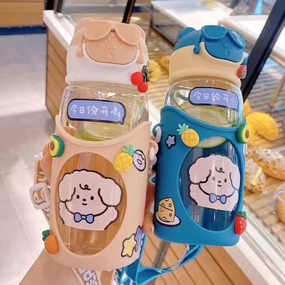 大容量 ポータブル ストロー 飲み水 ボトル 屋外スポーツ用 カップ 多色