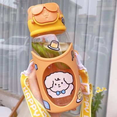 大容量 ポータブル ストロー 飲み水 ボトル 屋外スポーツ用 カップ 多色