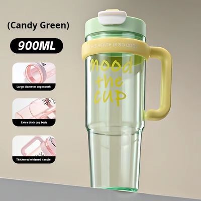 女子向け 屋外スポーツ・旅行用 900ml プラスティック水杯 スプレー機能