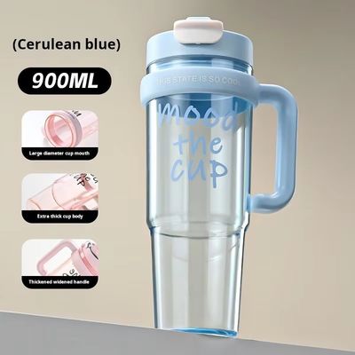 女子向け 屋外スポーツ・旅行用 900ml プラスティック水杯 スプレー機能