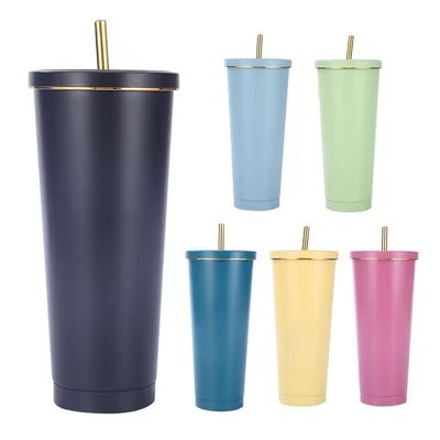 マットブラックステンレス鋼のコーヒーカップ 500ml/750ml 断熱式・カスタマイズ可能なデザイン