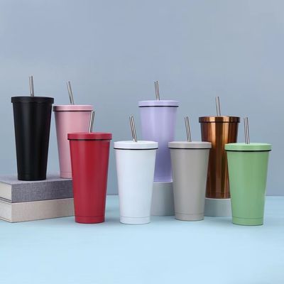 温かいワインと冷たいワインのための蓋付きの2重壁隔離 304ステンレス鋼コーティングタンブラー