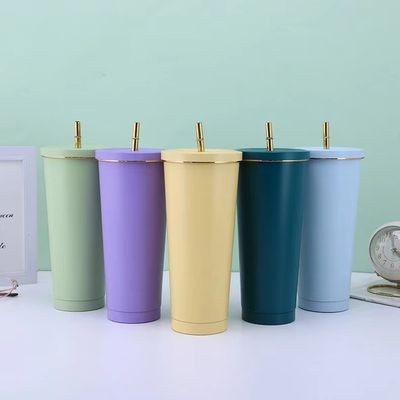 温かいワインと冷たいワインのための蓋付きの2重壁隔離 304ステンレス鋼コーティングタンブラー