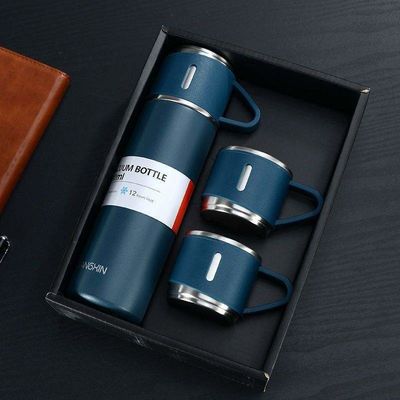 500ml 絶縁式サーモス ボトル 掃除 ボトル 水瓶 カップ トンブラー ギフト セット 完璧