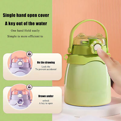 CLASSIC デザイン スタイリッシュ 大容量 1000ml 大腹 スポーツ 水瓶 ストロー