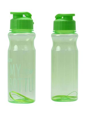 500ml PET BPAフリーカップ プラスチック飲料水ボトル フィットネスルーチン用のストラップ付き