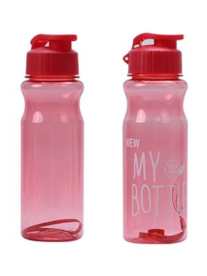 500ml PET BPAフリーカップ プラスチック飲料水ボトル フィットネスルーチン用のストラップ付き