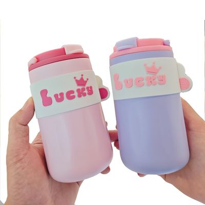 420ml ステンレス ウォーター タンブラー バキュム フラスク ダブル ウォール 絶縁 ボトル 旅行 カフェ カップ 蓋付き