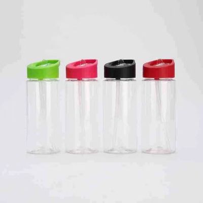 漏れ防止と注入器設計 透明な夏用プラスチック水瓶とストロー